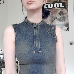 Annex Asymmetrical Denim Dress